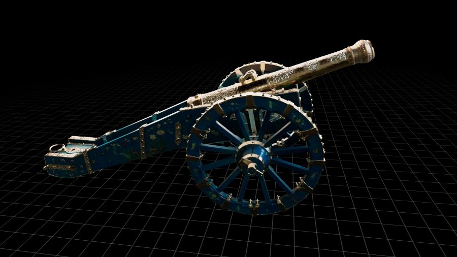 Digitales 3D Modell der Kanone von Kandy aus der Ausstellung "Kunst als Beute. 10 Geschichten", © Mauritshuis Den Haag