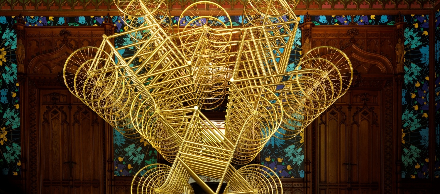 Ai Weiwei, Forever Bicycles, 2013, Stainless steel, Foto: Michael Maritsch