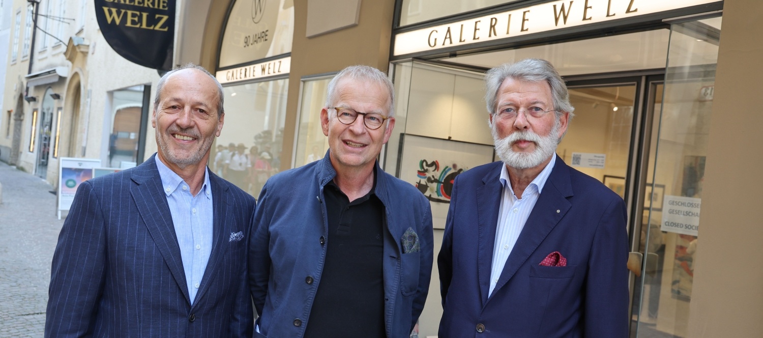 Geschäftsführer Martin Kelz, Künstler Georg Loewit, Geschäftsführer Hubert Lendl, Foto: Neumayr-Abdruck